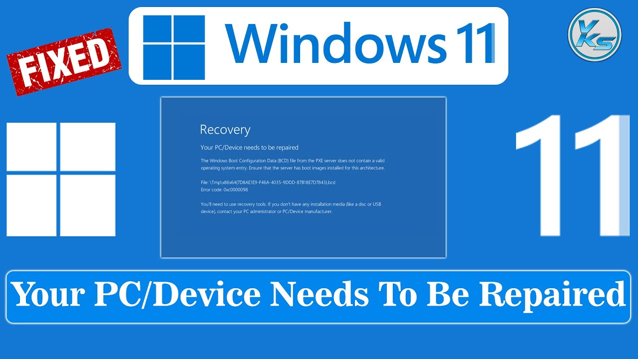 How To Fix Your PC/Device Needs To Be Repaired-Boot Error Code ...