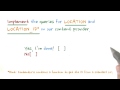 Implement Location and Location_ID - Developing Android Apps