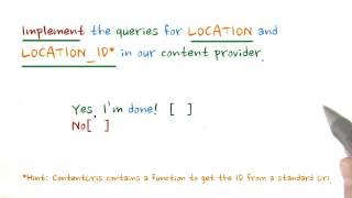 Implement Location and Location_ID - Developing Android Apps