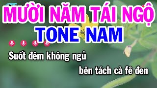 Karaoke Mười Năm Tái Ngộ Tone Nam ( Gm ) Nhạc Sống Hay | Đại Lý Karaoke