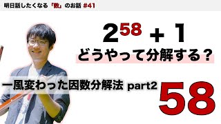 一風変わった因数分解法part2「58」 - 明日話したくなる「数」のお話 #41【Aurifeuillean factorizations】