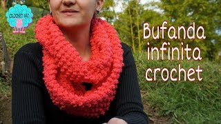 Bufanda infinita - cuello a crochet-  principiantes ♥ sorteo