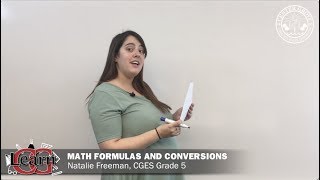 Learn CG: Grade 5 Math Formulas and Conversions