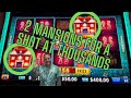 $50 spins on Huff & More Puff land 2 mansions for jackpot!