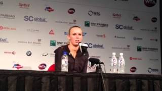 WTA Finals: Caroline Wozniacki at her post-match press conference