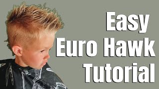 Easy step by step beginner haircut tutorial for a Euro Hawk