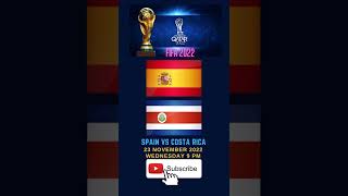 SPAIN VS COSTA RICA | FIFA 2022 | #shorts #live