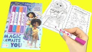 Disney Encanto Coloring Activity Book Pages with Mirabel, Luisa, and Isabela Dolls