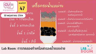 Lab Room: การทดลองทำเครื่องกรองน้ำแบบง่าย | EP.47 | CU Channel Engagement