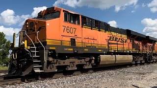 BNSF 7607 leading the Spring Hill local with an amazing NF K5HLB!!