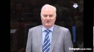 Mladic denounces 'Satanic court' and asks for false teeth