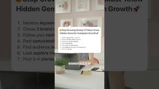 07 Must Know Instagram Growth 2023 Tips | How to Grow on Instagram | #youtubeshorts #shorts