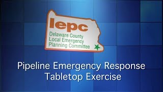 Pipeline Emergency Response Tabletop Exercise