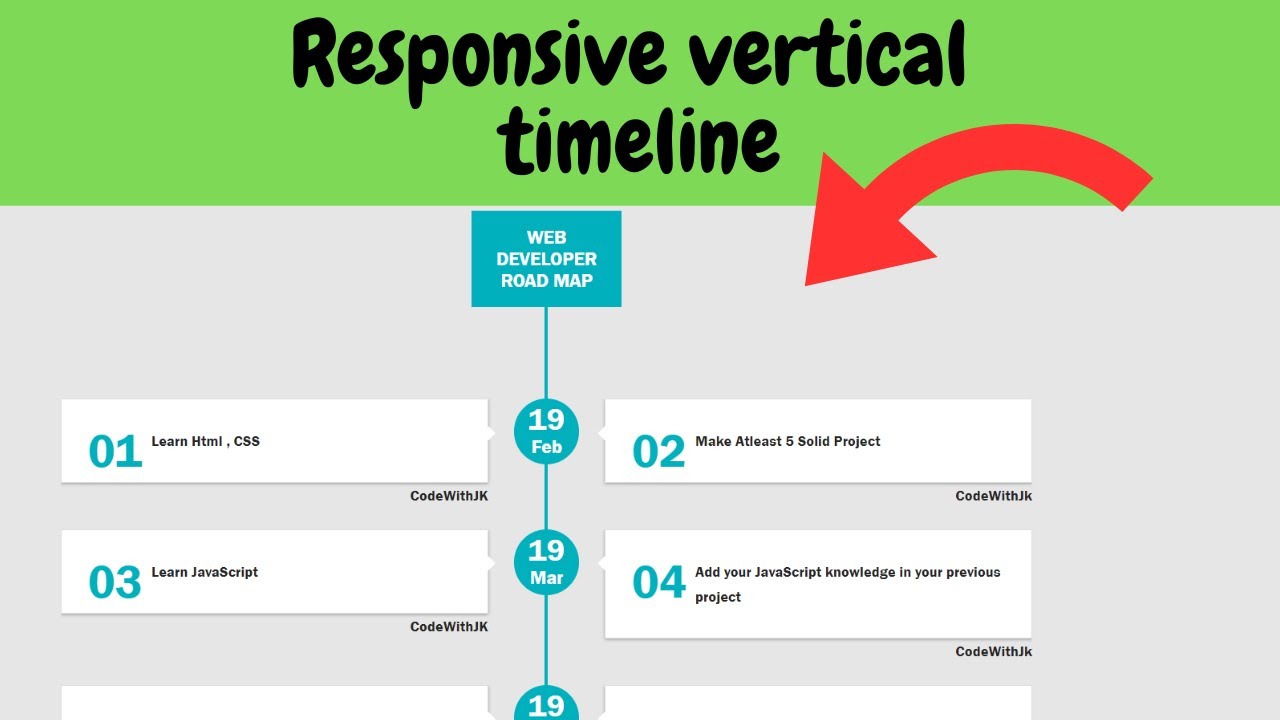 How To Make Responsive Vertical Timeline Using Html & CSS Only #html # ...