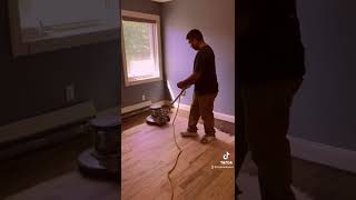 Applying dura seal dark walnut stain buffer