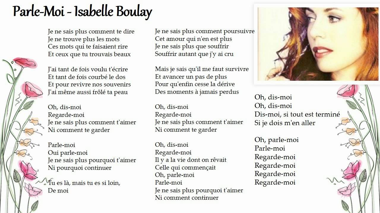 French Song : Parle Moi - Isabelle Boulay - YouTube