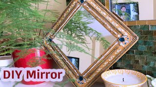 DIY Wall Mirror Decor Using Recycled Items l Mirror Decorating Ideas