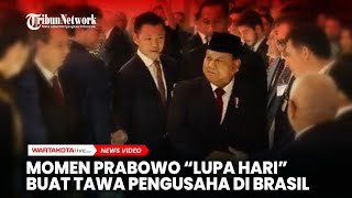 Momen Presiden Prabowo Lupa Hari Buat Tawa Peserta Indonesia-Brazil Business Forum