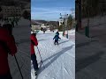 How my kids learned to ski ⛷️ #shorts