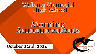 10.22.24 Morning Announcements