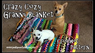 Crazy Cozy Granny Blanket Crochet Pattern   #crochet #crochetvid