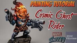 Painting Cosmic Ghost Rider from Marvel United Multiverse | Miniature Painting Guide E04