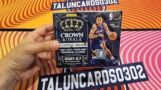 皇冠系列。台幣10800一盒，8張卡，保證一張簽名，一張用品卡！2021-22 Panini Crown Royale Hobby Box Break 1 Autograph Card RC Hits