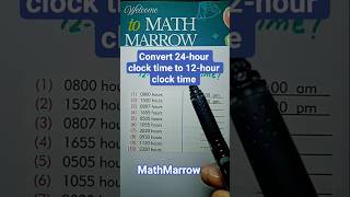 How to convert 24-hour clock time to 12-hour clock time @MathMarrow