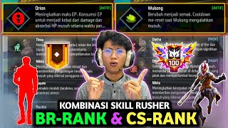 DARAH KEBAL 😈 ( KOMBINASI SKILL KARAKTER RUSHER ) TERBAIK UNTUK BR-RANK \u0026 CS-RANK