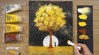 Black Canvas - Aluminum Painting Technique - How to paint acrylics
