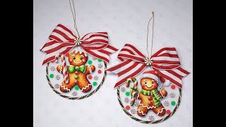 Adorable Acrylic Gingerbread Man Ornaments! So Easy!