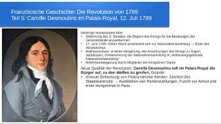 Französische Revolution, Teil 5: Camille Desmoulins im Palais Royal