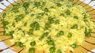 RISOTTO CON PISELLI E ZAFFERANO