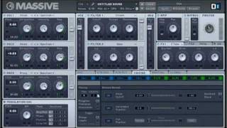 Dirty Dubstep Wobble Bass Tutorial 3 (NI Massive) "Knife Party" "Skrillex" "Zomboy" "Nero"