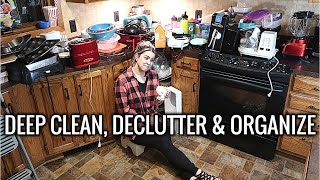 THE MOST EXTREME KITCHEN DEEP CLEAN, DECLUTTER & ORGANIZE + Restock & Rearrange | Let's Do this!