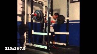 Manny Prieto Training 5/30/15: Squats 290x2, 310x2, 330x2