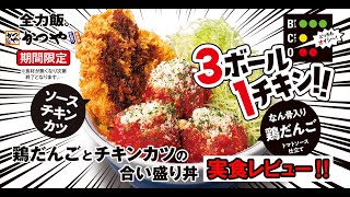 【かつや2023/3/10】鶏だんごとチキンカツの合い盛り弁当を実食レビュー‼