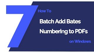 How to Batch Add Bates Numbering to PDFs on Windows | PDFelement 7