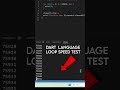 Flutter dart vs Go language who will win 🏆 #flutter #dart #golang #speedtest #shorts