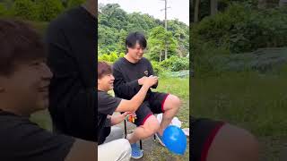 鼻で何個風船膨らませれるかチャレンジ#shorts #公園 #challenge