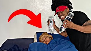 COLD WATER PRANK ON GF while she SLEEPING‼️😈😈😭( WONT BELIVE WHAT SHE DID😳)