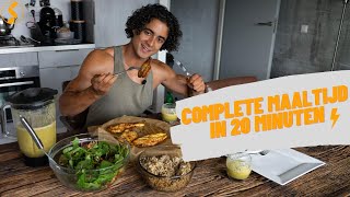 Een complete maaltijd koken in 20 minuten tijd! / complete high protein meal in 20 minutes