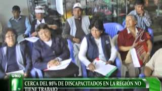 CERCA DEL 95% DE DISCAPACITADOS EN LA REGIÓN NO TIENE TRABAJO