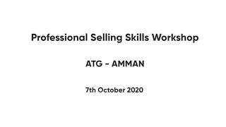 Professional selling skills