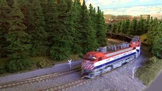 CN Shops N-Scale layout – BC Rail GMD GF6C