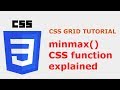 Minmax function in CSS (Grid layout examples)