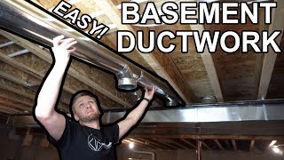 How To Install Ductwork In A Basement | DIY Finished Basement Renovation