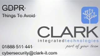 Clark IT - GDPR Things to Avoid