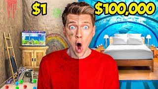Extreme $1 vs $100,000 Room Makeover in 24 Hours!! *Must See* Best Rainbow Frien