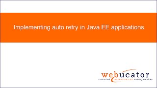 Implementing auto retry in Java EE applications